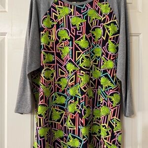 LuLaRoe Disney Kermit the Frog Randy top 3X